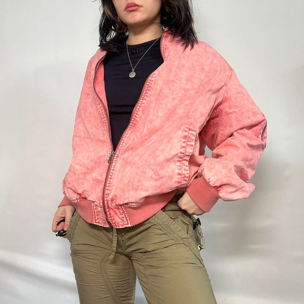 Levi’s Coral Acid Wash Bomber Jacket